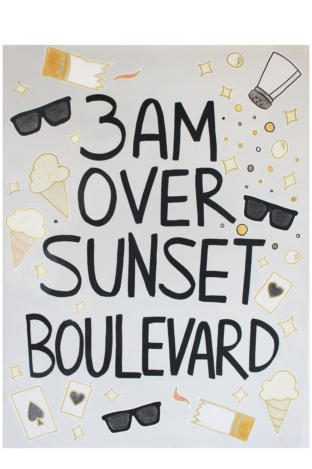 Art Standard Time | Michael J Spiegel Art | 3am Over Sunset Boulevard